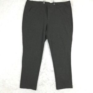 CJ Banks Signature Slimming Womens Pants Charcoal Gray Stretch Plus 20W